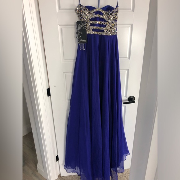 Brand NEW Size 4 Rianna Couture Royal Blue Dress - Picture 4 of 9